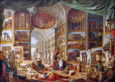 Galerie der Ansichten des antiken Rom von Giovanni Paolo Pannini